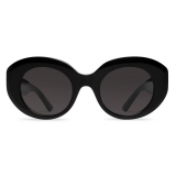 Balenciaga - Women's Rive Gauche Round Sunglasses - Black - Sunglasses - Balenciaga Eyewear