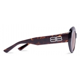 Balenciaga - Women's Rive Gauche Round Sunglasses - Havana - Sunglasses - Balenciaga Eyewear