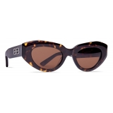 Balenciaga - Women's Rive Gauche Cat Sunglasses - Havana - Sunglasses - Balenciaga Eyewear