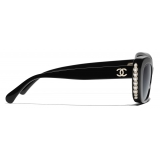 Chanel - Cat-Eye Sunglasses - Black Gold Gray - Chanel Eyewear