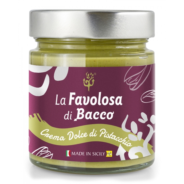 Bacco - Tipicità al Pistacchio - La Favolosa di Bacco - Cream with Pistachio from Bronte - Artisan Spreadable Creams - 190 g