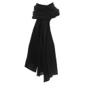 Avvenice - Precious Cashmere Scarf - Pashmina - Black - Handmade in Italy - Exclusive Luxury Collection