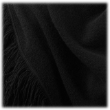 Avvenice - Cape - Precious Cashmere Keffiyeh - Black - Handmade in Italy - Exclusive Luxury Collection