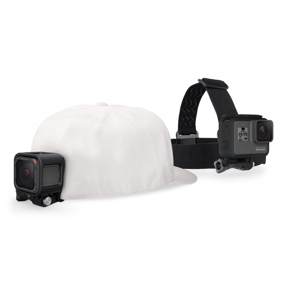 GoPro - Head Strap + QuickClip - Black - Support - Usable with 