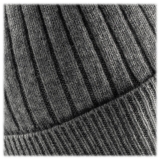 Avvenice - Precious Cashmere Ribbed Cap - Grey - Handmade in Italy - Exclusive Luxury Collection