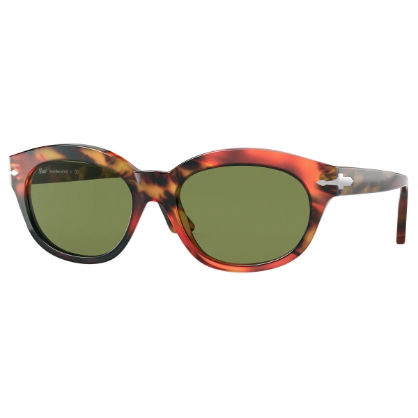 Persol - PO3250S - Brown Tortoise / Green - Sunglasses - Persol Eyewear