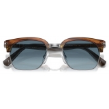 Persol - PO3199S - Striato Grigio / Azzurro Blu Sfumato - Occhiali da Sole - Persol Eyewear