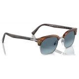 Persol - PO3199S - Striped Grey / Azure Blue Gradient - Sunglasses - Persol Eyewear