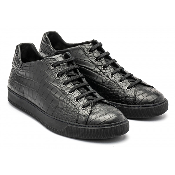 Avvenice - Sneakers in Coccodrillo - Nero - Handmade in Italy - Exclusive Luxury Collection