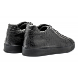 Avvenice - Crocodile Sneakers - Black - Handmade in Italy - Exclusive Luxury Collection