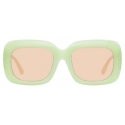 Linda Farrow - Lavinia C5 Rectangular Sunglasses in Mint - LFL995C5SUN - Linda Farrow Eyewear