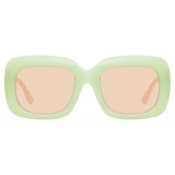 Linda Farrow - Lavinia C5 Rectangular Sunglasses in Mint - LFL995C5SUN - Linda Farrow Eyewear