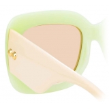 Linda Farrow - Lavinia C5 Rectangular Sunglasses in Mint - LFL995C5SUN - Linda Farrow Eyewear