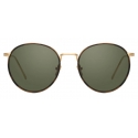 Linda Farrow - Aarons C4 Oval Sunglasses in Yellow Gold and Tortoiseshell - LFL704C4SUN - Linda Farrow Eyewear