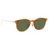 Linda Farrow - Linear Fuller A C11 D-Frame Sunglasses in Casetto - LF01AC11SUN - Linda Farrow Eyewear