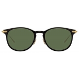 Linda Farrow - Linear Fuller A C8 D-Frame Sunglasses in Black - LF01AC8SUN - Linda Farrow Eyewear