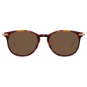 Linda Farrow - Linear Fuller A C9 D-Frame Sunglasses in Tortoiseshell - LF01AC9SUN - Linda Farrow Eyewear