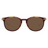 Linda Farrow - Linear Fuller A C9 D-Frame Sunglasses in Tortoiseshell - LF01AC9SUN - Linda Farrow Eyewear