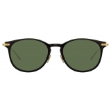 Linda Farrow - Occhiali da Sole D-Frame Linear Fuller C8 in Nero - LF01C8SUN - Linda Farrow Eyewear