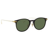 Linda Farrow - Linear Fuller C8 D-Frame Sunglasses in Black - LF01C8SUN - Linda Farrow Eyewear