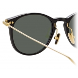 Linda Farrow - Linear Fuller C8 D-Frame Sunglasses in Black - LF01C8SUN - Linda Farrow Eyewear