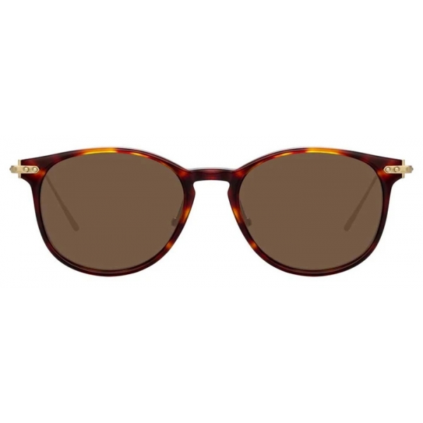 Linda Farrow - Linear Fuller C9 D-Frame Sunglasses in Tortoiseshell - LF01C9SUN - Linda Farrow Eyewear