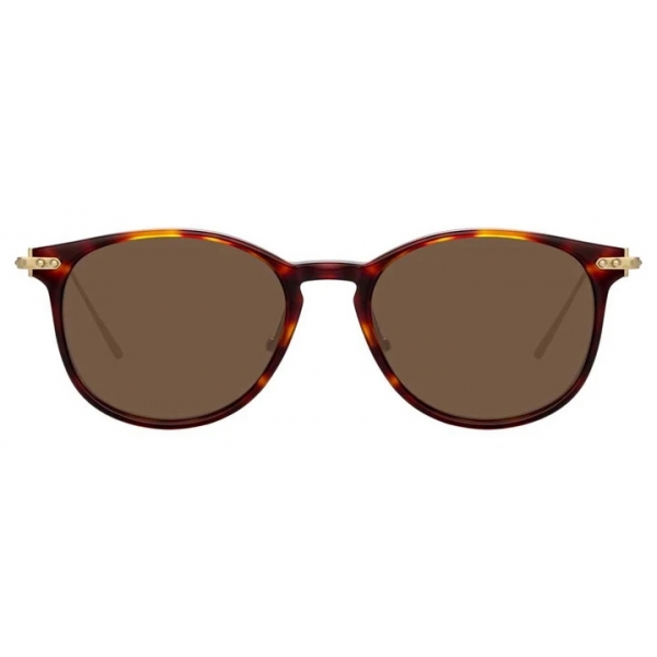 Linda Farrow Linear Fuller C9 D Frame Sunglasses In Tortoiseshell Lf01c9sun Linda Farrow