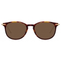 Linda Farrow - Linear Fuller C9 D-Frame Sunglasses in Tortoiseshell - LF01C9SUN - Linda Farrow Eyewear