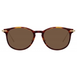 Linda Farrow - Linear Fuller C9 D-Frame Sunglasses in Tortoiseshell - LF01C9SUN - Linda Farrow Eyewear