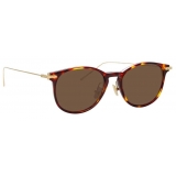 Linda Farrow - Linear Fuller C9 D-Frame Sunglasses in Tortoiseshell - LF01C9SUN - Linda Farrow Eyewear