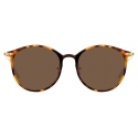 Linda Farrow - Linear Gray A C14 Oval Sunglasses in Tortoiseshell - LF02AC14SUN - Linda Farrow Eyewear