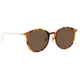 Linda Farrow - Linear Gray A C14 Oval Sunglasses in Tortoiseshell - LF02AC14SUN - Linda Farrow Eyewear