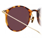 Linda Farrow - Occhiali da Sole Ovale Linear Gray A C14 in Tartaruga - LF02AC14SUN - Linda Farrow Eyewear