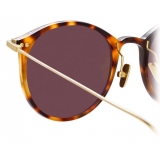 Linda Farrow - Linear Gray C14 Oval Sunglasses in Tortoiseshell - LF02C14SUN - Linda Farrow Eyewear