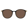 Linda Farrow - Linear Gray C9 Oval Sunglasses in Black - LF02C9SUN - Linda Farrow Eyewear