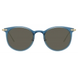 Linda Farrow - Linear Childs A C14 D-Frame Sunglasses in Marine - LF03AC14SUN - Linda Farrow Eyewear