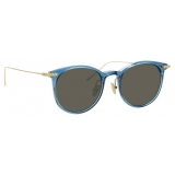 Linda Farrow - Linear Childs A C14 D-Frame Sunglasses in Marine - LF03AC14SUN - Linda Farrow Eyewear