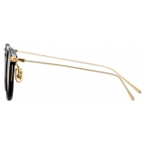 Linda Farrow - Linear Childs C10 D-Frame Sunglasses in Black - LF03C10SUN - Linda Farrow Eyewear