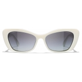 Chanel - Cat-Eye Sunglasses - White Gradient Gray - Chanel Eyewear