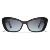 Chanel - Occhiali da Sole Cat-Eye - Nero Grigio Sfumate - Chanel Eyewear