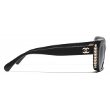 Chanel - Cat-Eye Sunglasses - Black Gradient Gray - Chanel Eyewear