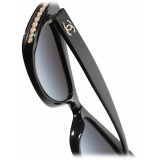 Chanel - Occhiali da Sole Cat-Eye - Nero Grigio Sfumate - Chanel Eyewear