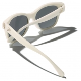 Chanel - Occhiali da Sole Quadrati - Bianco Grigio - Chanel Eyewear