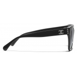 Chanel - Occhiali da Sole Quadrati - Nero Grigio Sfumate - Chanel Eyewear