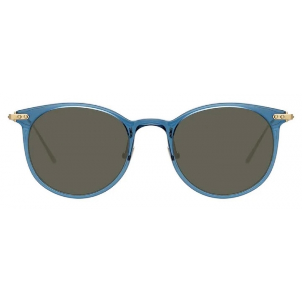 Linda Farrow - Linear Childs C14 D-Frame Sunglasses in Marine - LF03C14SUN - Linda Farrow Eyewear