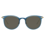 Linda Farrow - Linear Childs C14 D-Frame Sunglasses in Marine - LF03C14SUN - Linda Farrow Eyewear