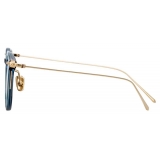 Linda Farrow - Linear Childs C14 D-Frame Sunglasses in Marine - LF03C14SUN - Linda Farrow Eyewear