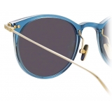 Linda Farrow - Linear Childs C14 D-Frame Sunglasses in Marine - LF03C14SUN - Linda Farrow Eyewear