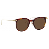 Linda Farrow - Linear Stern A C9 Square Sunglasses in Tortoiseshell - LF04AC9SUN - Linda Farrow Eyewear