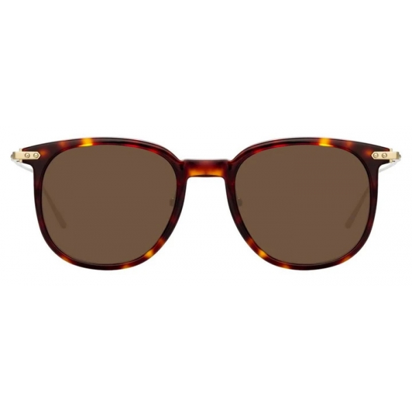 Linda Farrow - Linear Stern C9 Square Sunglasses in Tortoiseshell - LF04C9SUN - Linda Farrow Eyewear